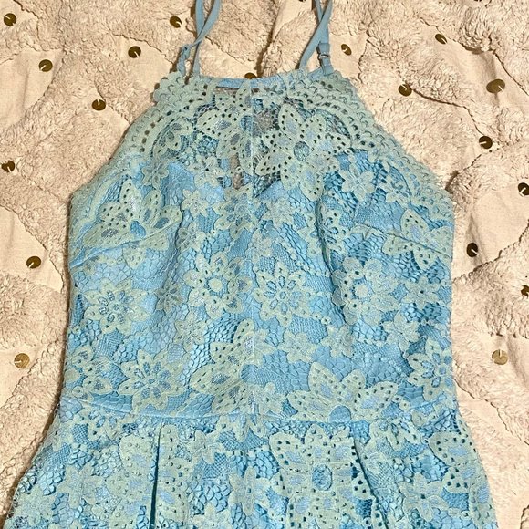 NWT Francesca's Collection Floral Lace Mini Dress - Picture 8 of 13